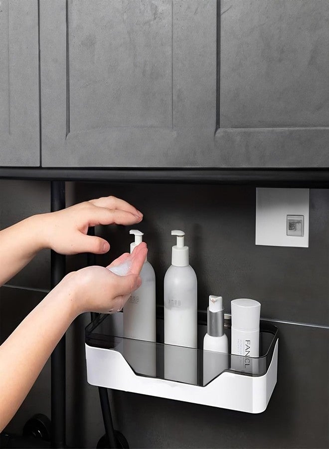 IBELL Wall Mounted Bathroom Shelf, No Drilling Storage Organizer. - Image 5